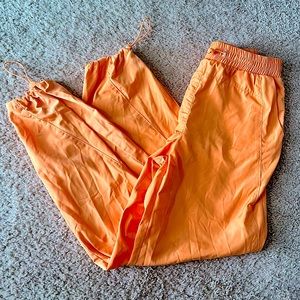 Forever 21 Bright Orange Lightweight Windbreaker Joggers - Size Small
